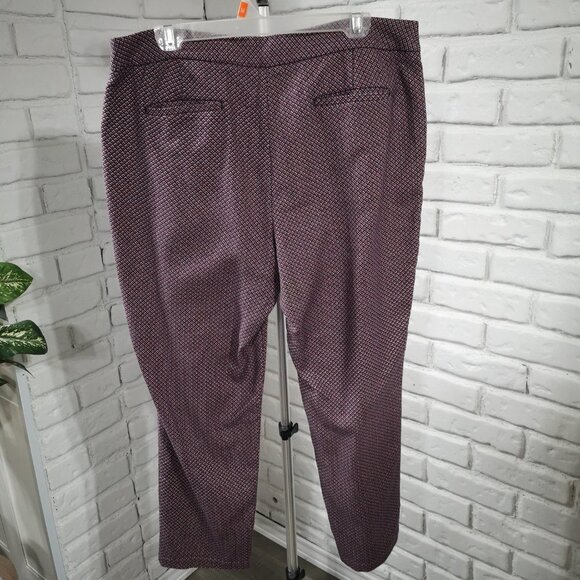 Talbots Heritage Petites Ladies Size 14P Navy & Red Pants - Picture 2 of 12
